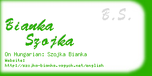 bianka szojka business card